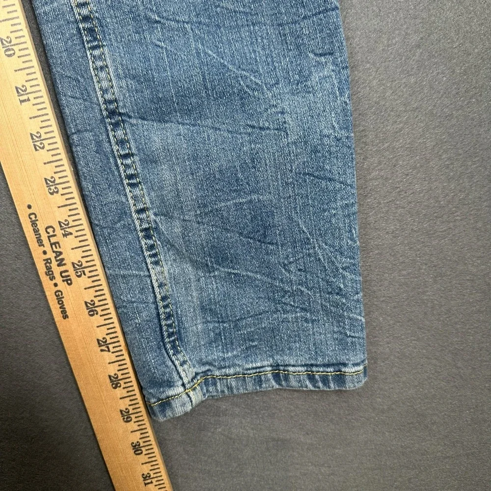 Levi's 502 Jeans Boys 16R Blue Light Wash Denim Regular Taper Distressed Whisker